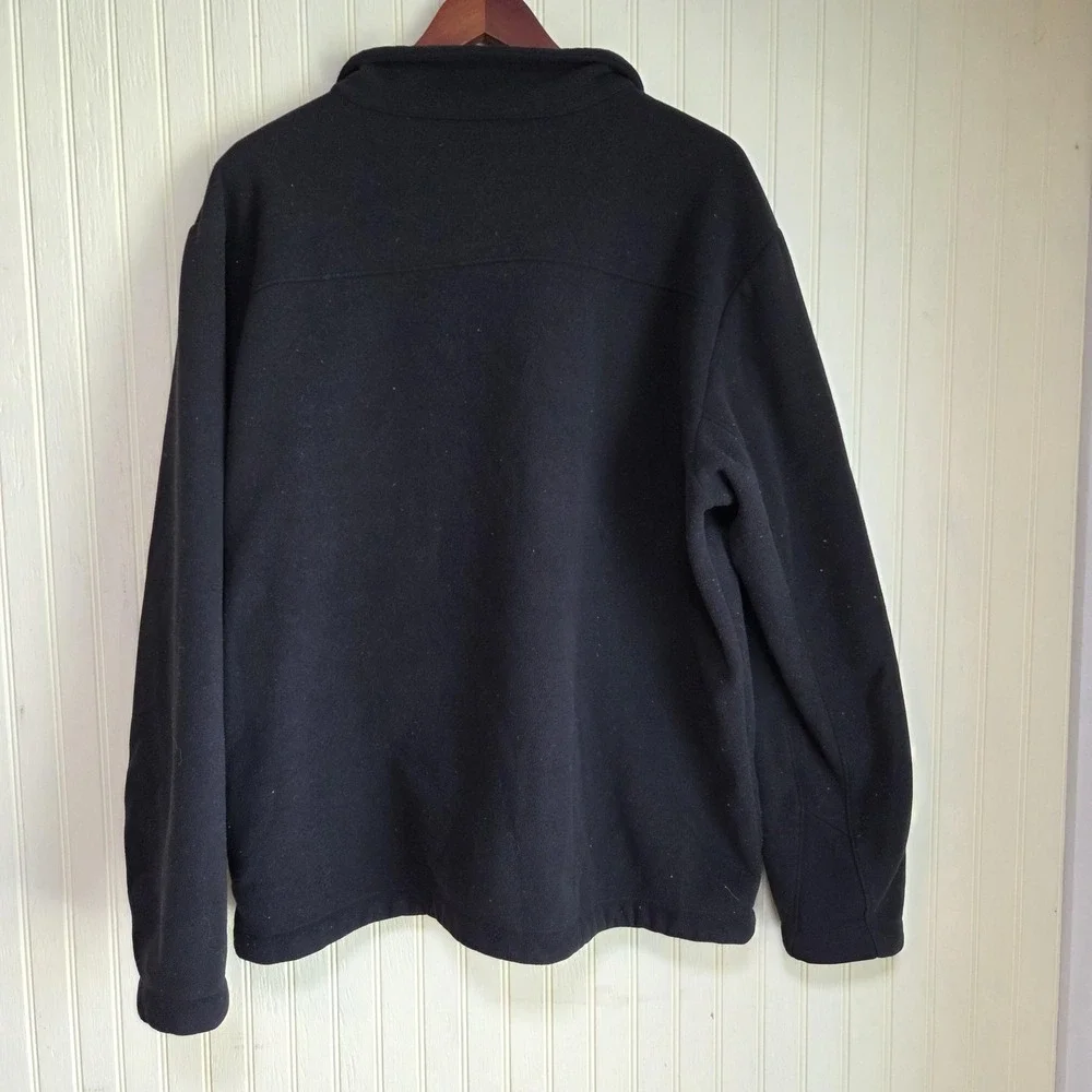 The North‎ Face Jacket Mens XL Black Fleece Full Zip Chest Pockets Hiking